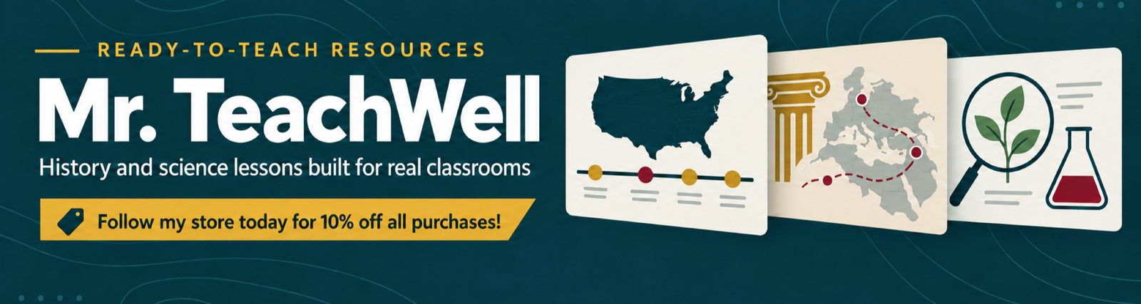Mr. TeachWell — history and science resources